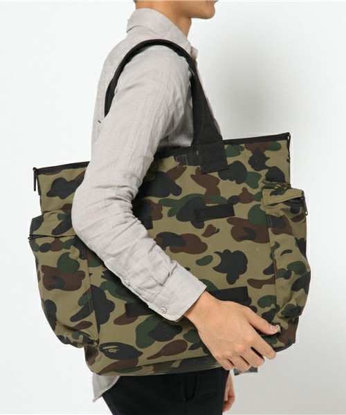 HKDOTBUY - 日本A BATHING APE × PORTER 1ST CAMO MILITARY TOTE BAG